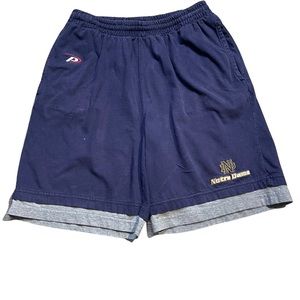 Vintage Pro Player Double Shorts Notre Dame Blue Grey